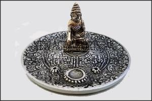 Burner: Metal Buddha Incense Burner