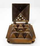 Burner: Egyptian  Solid Brass 9 Pyramid Incense Cone Burner (Free Shipping)