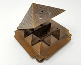 Burner: Egyptian  Solid Brass 9 Pyramid Incense Cone Burner (Free Shipping)