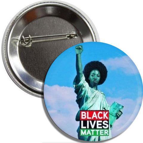 Button: Black Lives Matter Liberty (TWO PACK) Free Shipping. 3 in. Dia.