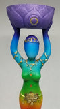 Chakra Goddess Figurine Tealight Candle holder for Meditation and Alter.