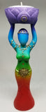 Chakra Goddess Figurine Tealight Candle holder for Meditation and Alter.