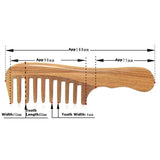 Comb: Sandalwood Wide Tooth
