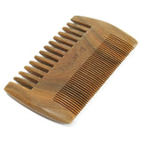 Comb: Wooden Beard and Mustache Comb Double Sided.