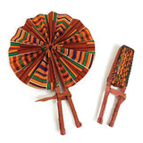 African Folding Fan  (Folds up to fit in purse or bag) Free Shipping.