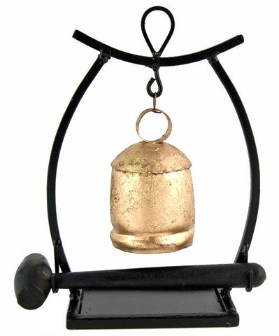 Metal Gong Temple Bell with Wooden Mallet