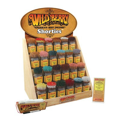Incense: Mini Sticks, 20 per pack Shorties display.