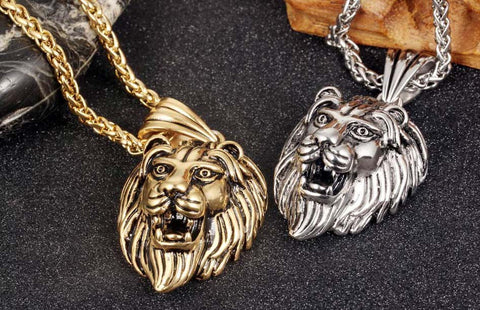 Necklace: Lion Head Gold