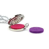 AromaBug™ NECKLACE Aromatherapy LOCKET (Necklace) Lotus Flower & Tree of Life (Silver, Gold & Black)