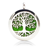 AromaBug™ NECKLACE Aromatherapy LOCKET (Necklace) Lotus Flower & Tree of Life (Silver, Gold & Black)