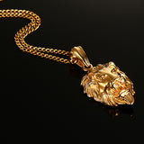 Necklace: Lion Head Gold