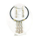 Necklace/Choker: African Cowrie Shell. Earrings included. (Free Shipping).