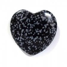 Stone: Obsidian Snowflake Heart