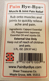Pain Bye-Bye™ Natural Pain Rub  BIG BOTTLE (Free Shipping).