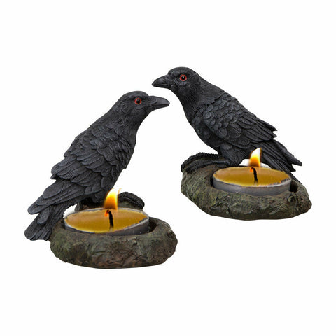 Raven Tealight Candle Holder.