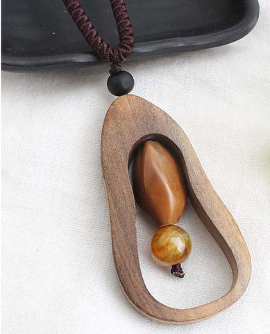 Wooden Necklace for Men and Women (Pendant)