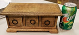 Wooden Herb Chest: 3 Drawer for Herbs, Stones and Resin Incense