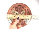 Copper Plate. Flower of Life for Stones, crystals or Meditation