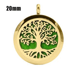 AromaBug™ NECKLACE Aromatherapy LOCKET (Necklace) Lotus Flower & Tree of Life (Silver, Gold & Black)