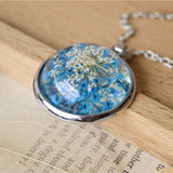 Necklace: Dried Flower in Glass Bubble