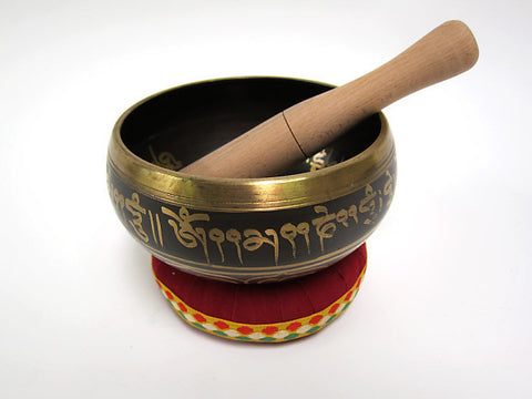 Singing Bowl: 5 inch Tibetan Singing Bowl with Wooden Mallet