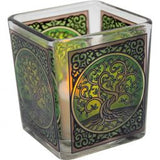 Candle Holder: Square Voltive Glass Holder with Candle Included Chakra (Free Shipping)