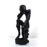 African Wooden Thinker Statue