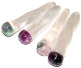 Wand: Selenite with Fused Fluorite Tip 5-6in.